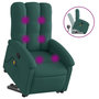 Voir la diapositive 2 : VIDAXL Fauteuil inclinable de massage Vert fonce Tissu
