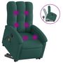 Voir la diapositive 2 : VIDAXL Fauteuil inclinable de massage Vert fonce Tissu