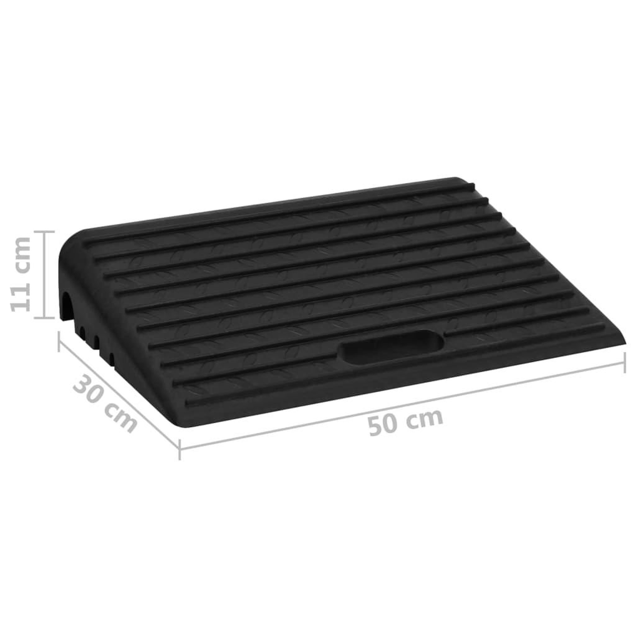 Voir la diapositive 6 : VIDAXL Rampes de bordure 2 pcs 50x30x11 cm Caoutchouc