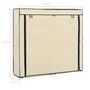 Voir la diapositive 6 : VIDAXL Armoire a chaussures avec housse Creme 115x28x110 cm Tissu