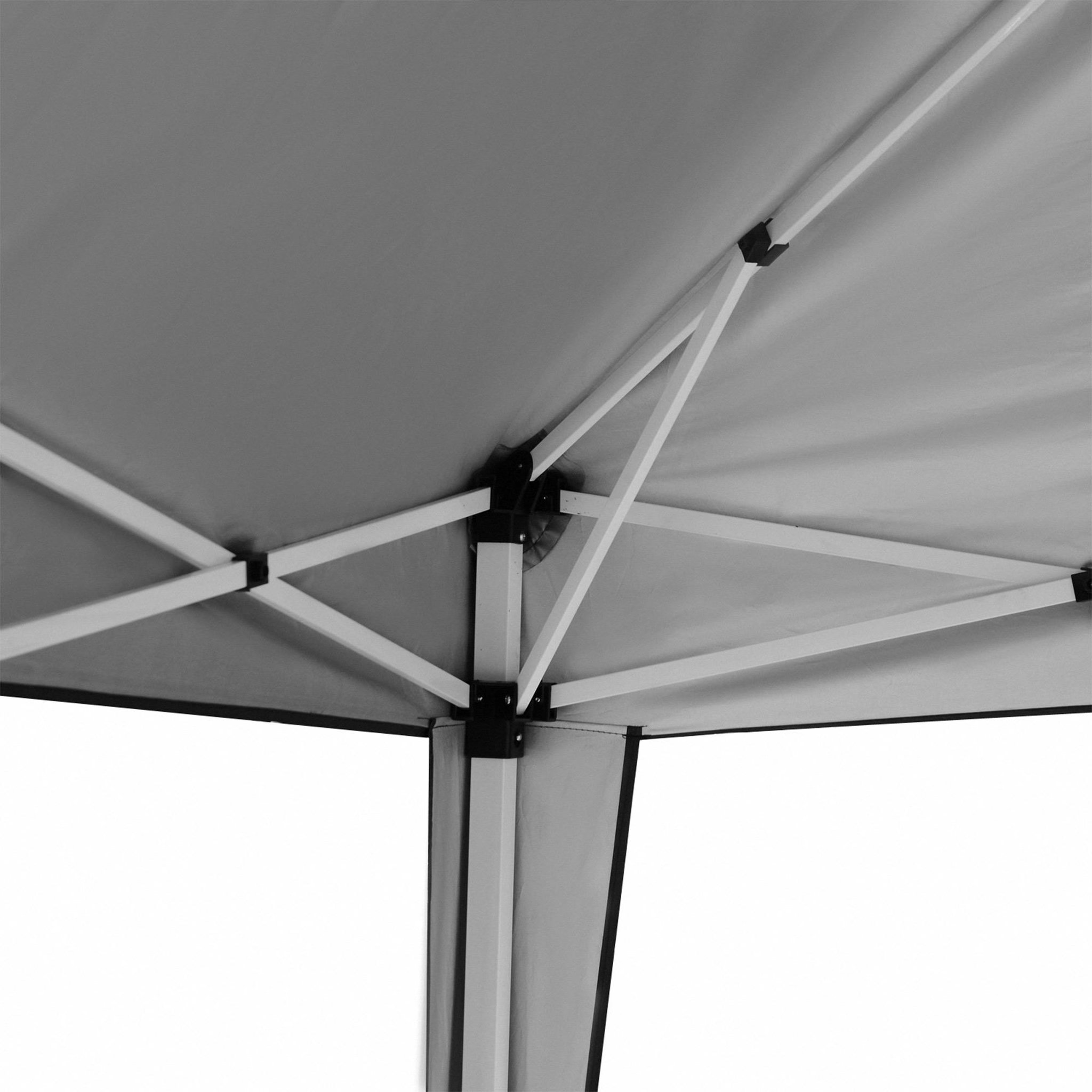 Voir la diapositive 6 : OUTSUNNY Tonnelle barnum de jardin pliant anti-UV + sac de transport acier Oxford 3 x 3 x 2,55 m gris