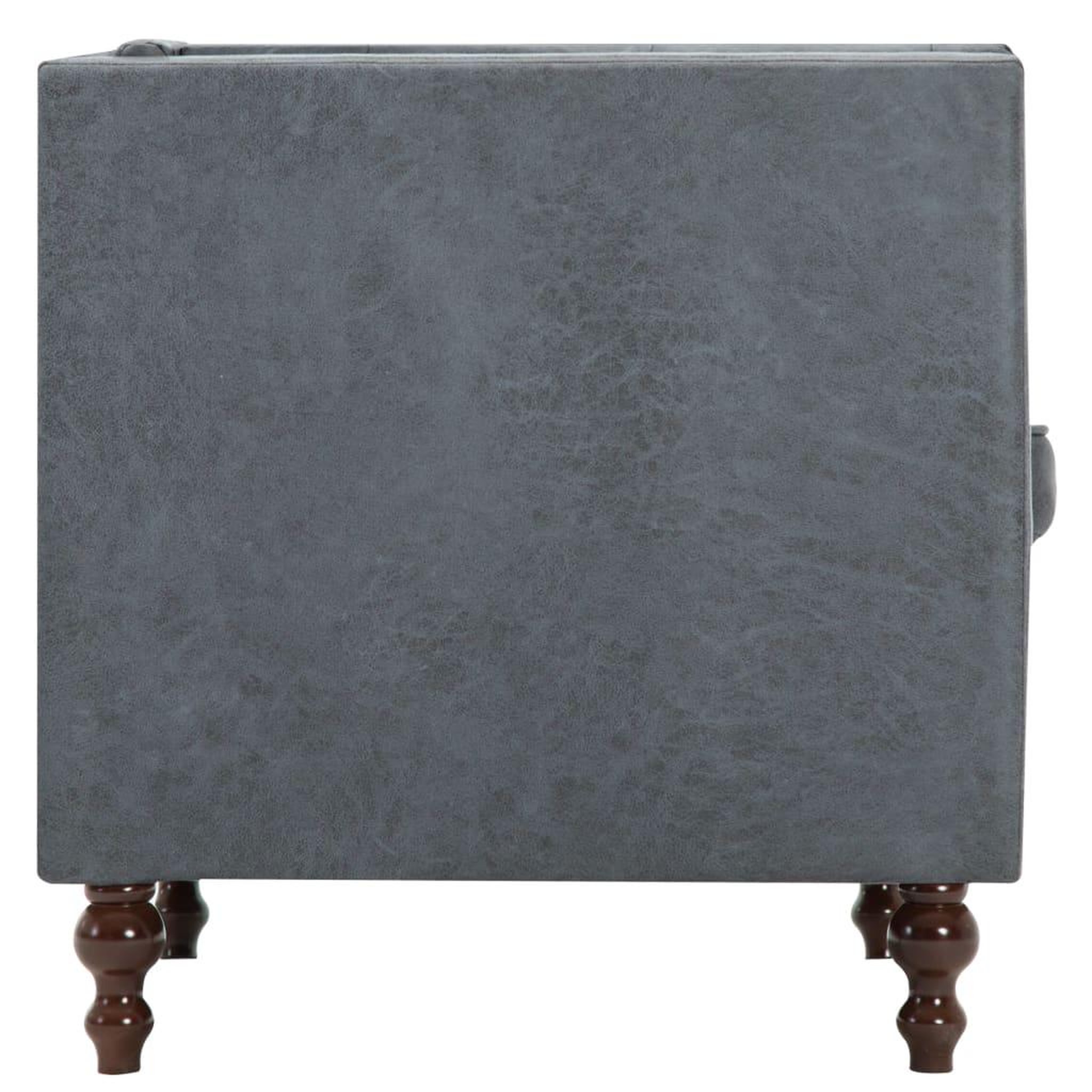 Voir la diapositive 4 : VIDAXL Fauteuil gris tissu