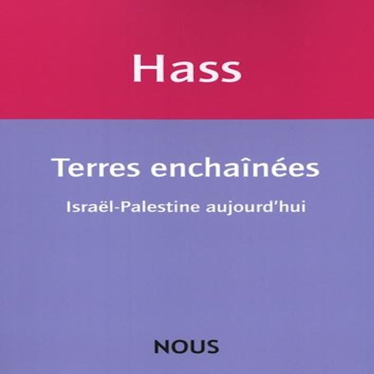TERRES ENCHAINEES. ISRAEL-PALESTINE AUJOURD'HUI, Hass Catherine