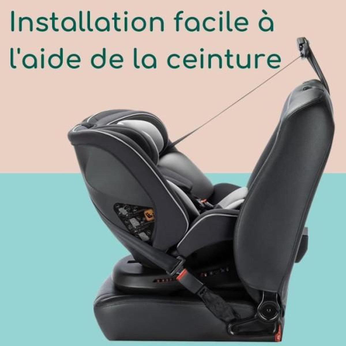 SAFETY 1ST Siege Auto SAFETY 1ST  Cosmo I-Safe I-Size, De 0 a 12 ans, 40 - 150 cm, Installation facile de la ceinture, Rotation a 360°, Bla