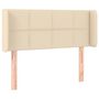 Voir la diapositive 2 : VIDAXL Tete de lit avec oreilles Creme 93x16x78/88 cm Tissu