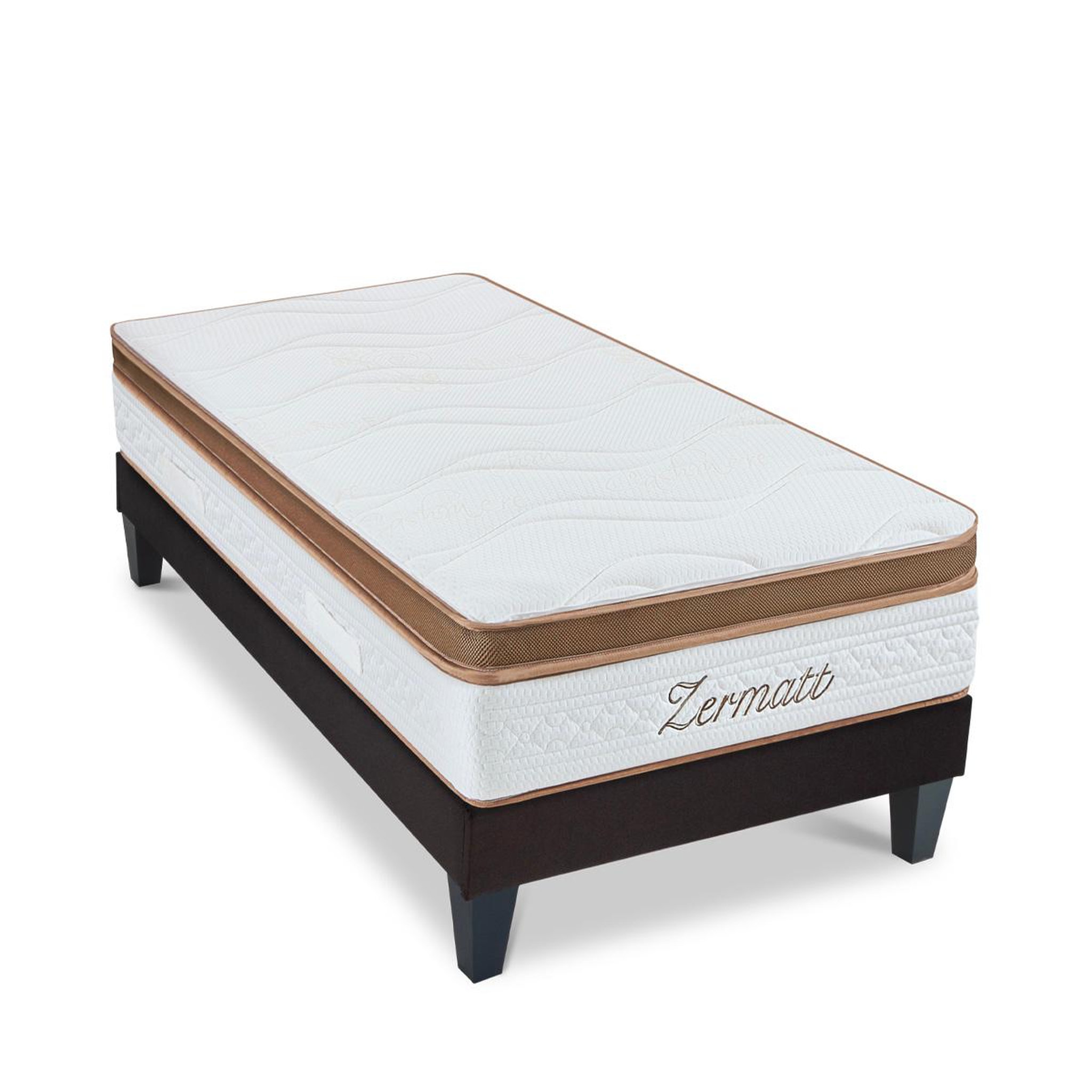 Voir la diapositive 4 : BELLECOUR Bellecour literie | ensemble zermatt | matelas mémoire de forme + sommier bois