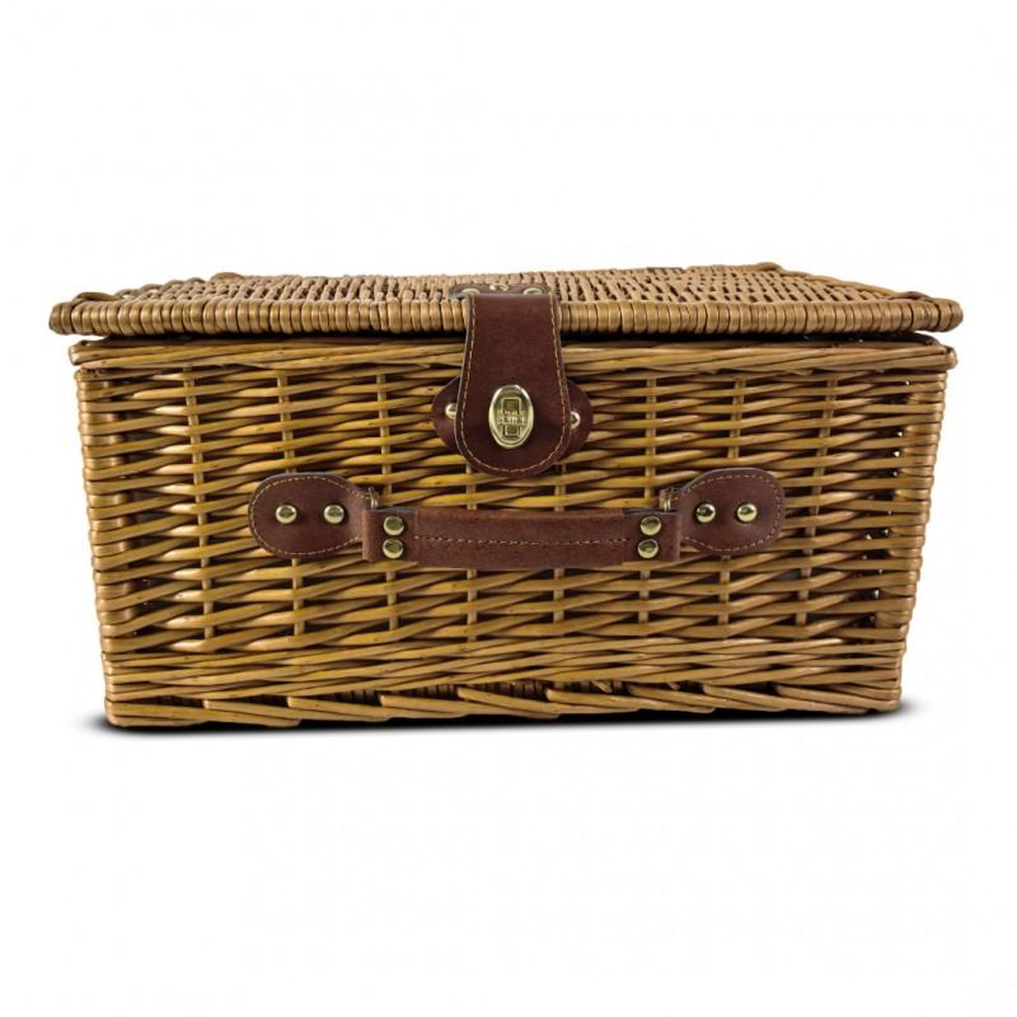 Voir la diapositive 5 : BLUMIE Set de pique-nique complet 4 personnes en osier naturel avec sac isotherme
