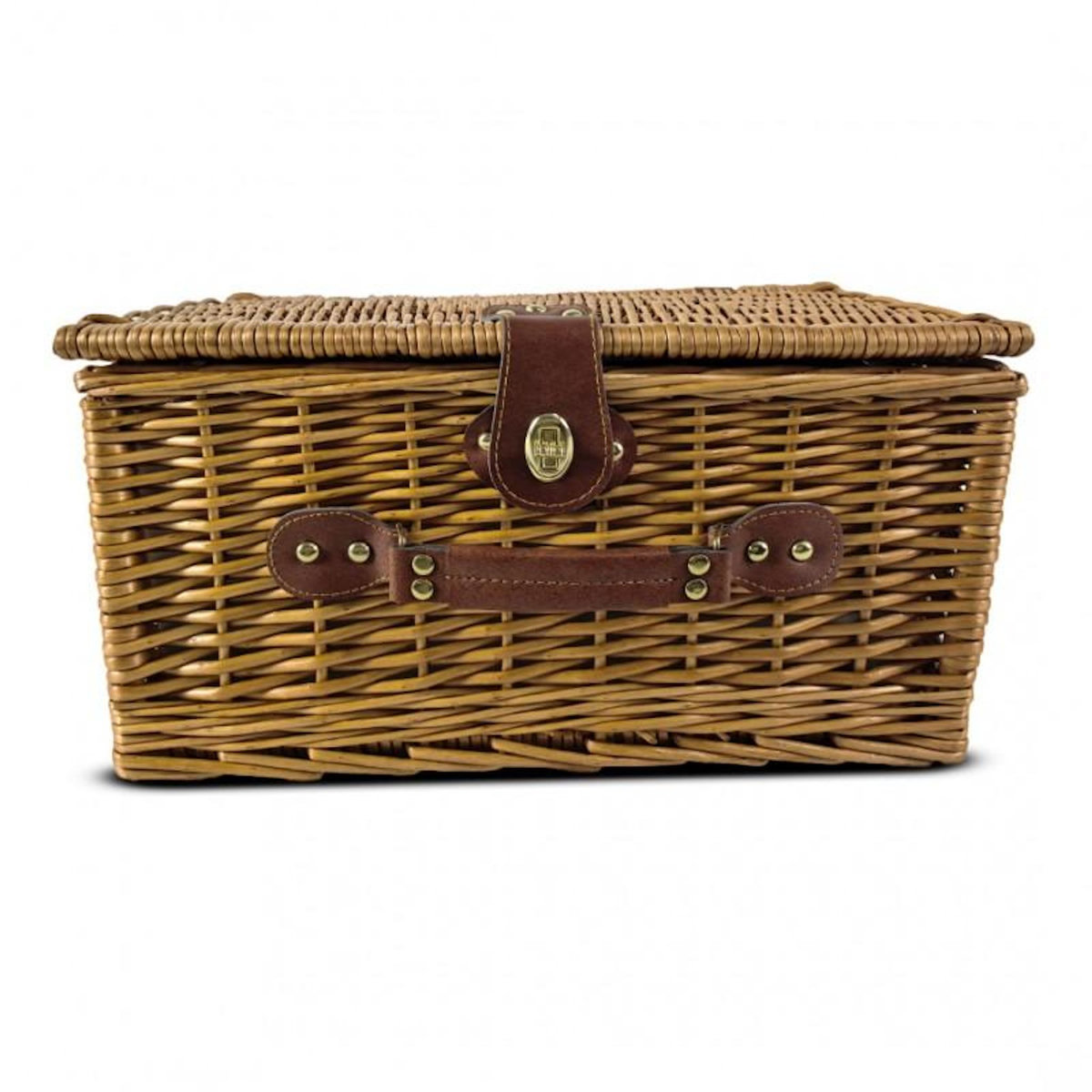 BLUMIE Set de pique-nique complet 4 personnes en osier naturel avec sac isotherme