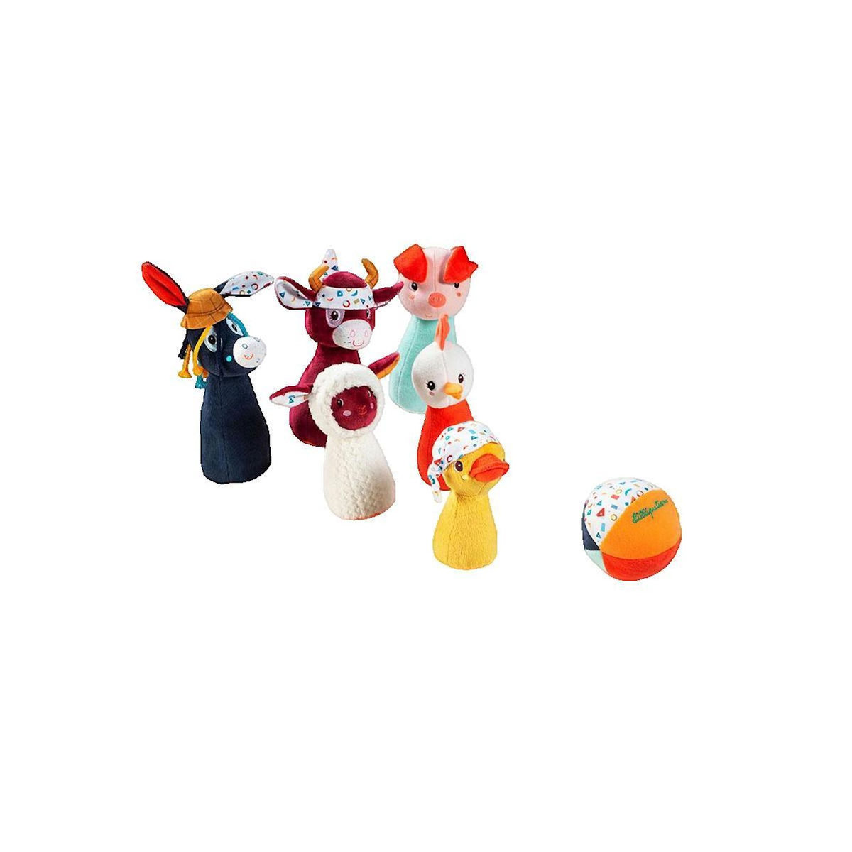 LILLIPUTIENS Jouet Lilliputiens Mon premier jeu de quilles Ferme coloré