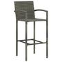 Voir la diapositive 4 : VIDAXL Ensemble de bar d'exterieur 5 pcs accoudoir Resine tressee Gris