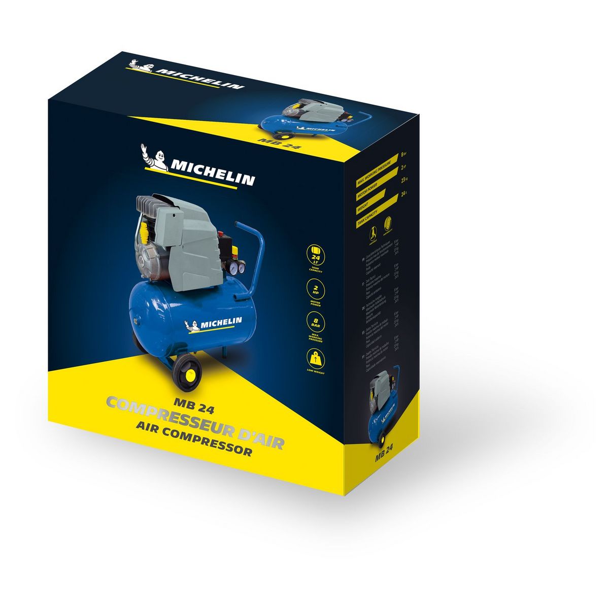 MICHELIN Compresseur 24L- 2 CV - 8 Bars