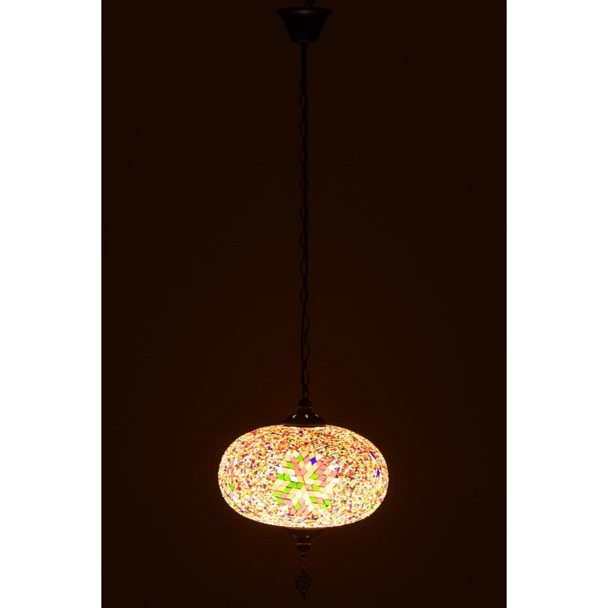 Voir la diapositive 4 : J-LINE Lampe Suspension Mosaïque  Neal  30cm Multicolore