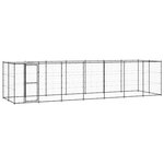 VIDAXL Chenil extérieur Acier avec toit 16,94 m²