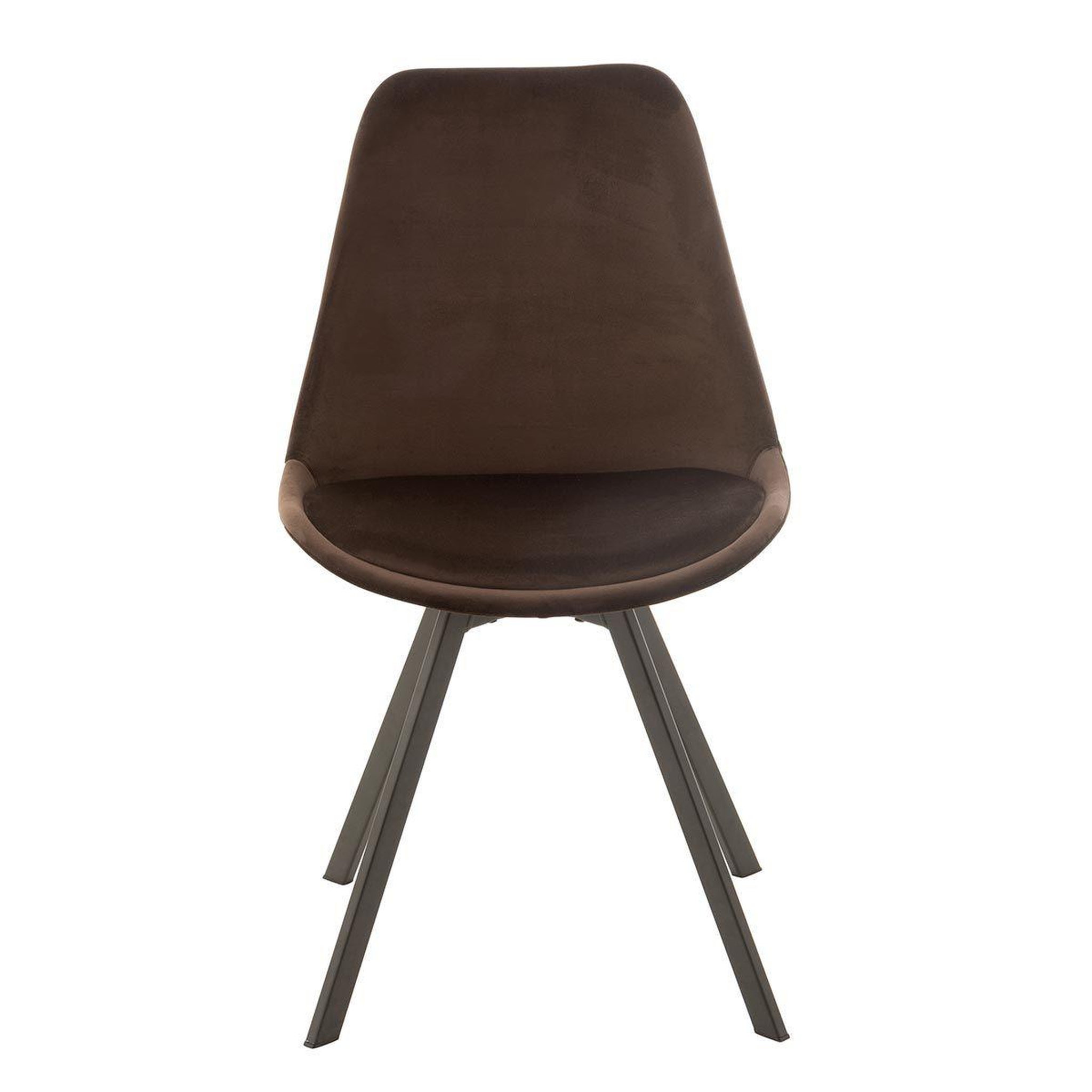 Voir la diapositive 2 : J-LINE Chaise design  hélène  84cm marron foncé