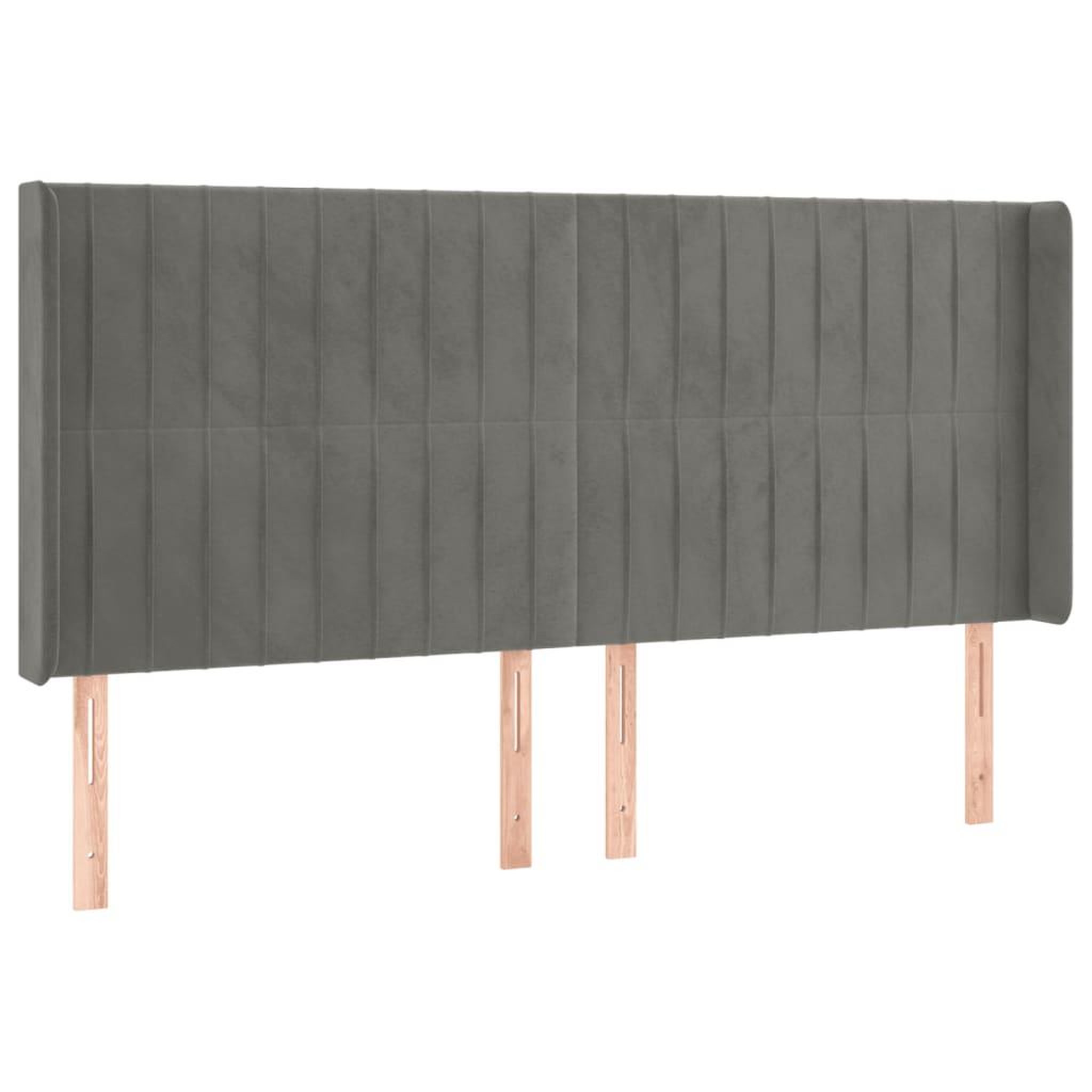 Voir la diapositive 3 : VIDAXL Tete de lit a LED Gris clair 203x16x118/128 cm Velours