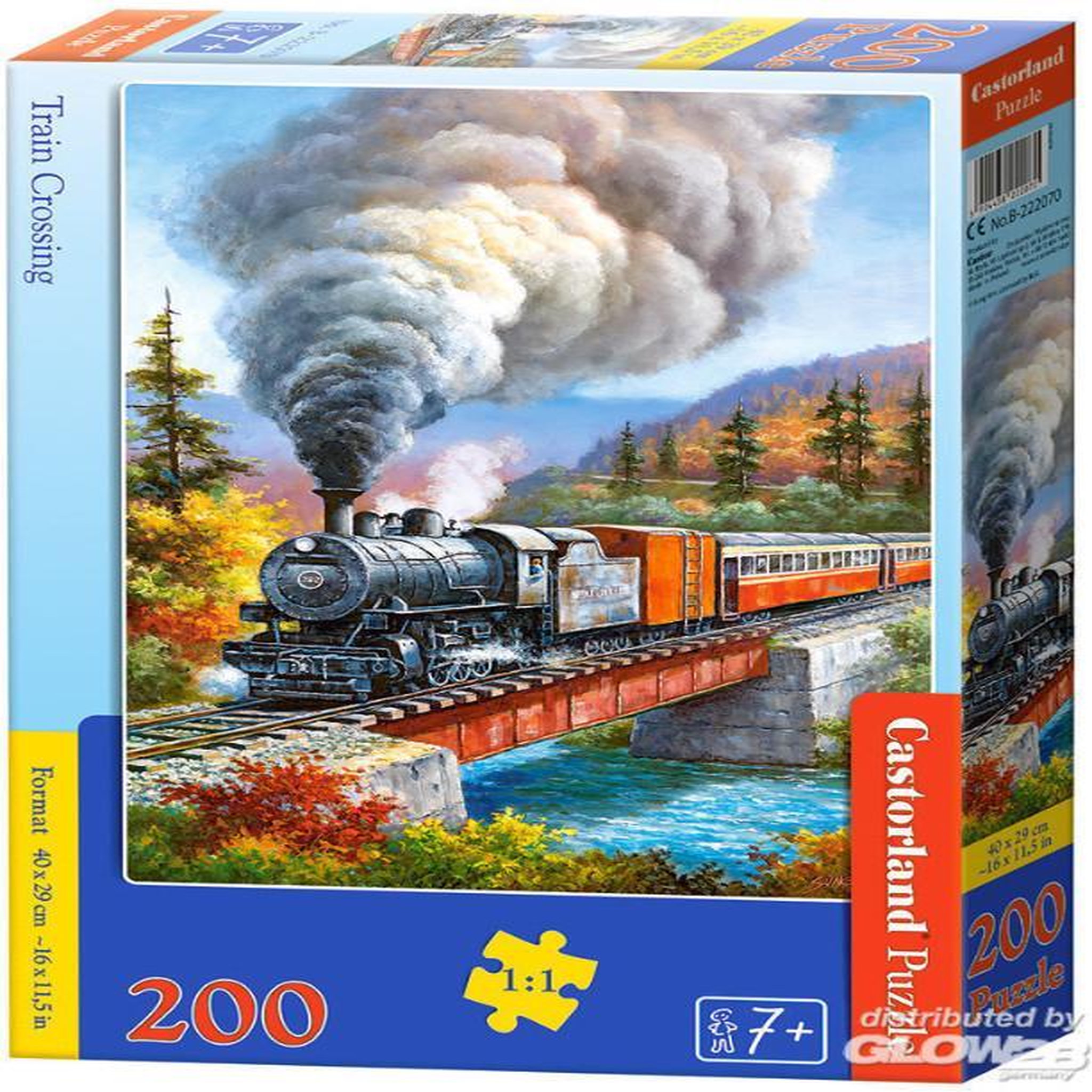 Voir la diapositive 3 : Castorland Puzzle 200 pièces : Passage du train