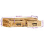 Voir la diapositive 6 : VIDAXL Meuble TV mural 80x30x19 cm bois massif de manguier brut
