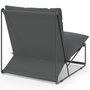 Voir la diapositive 4 : ID MARKET Lot de 2 fauteuils de jardin NAPOLI gris coussins gris anthracite