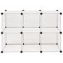 Voir la diapositive 5 : VIDAXL Organisateur de rangement cube avec 6 compartiments Blanc