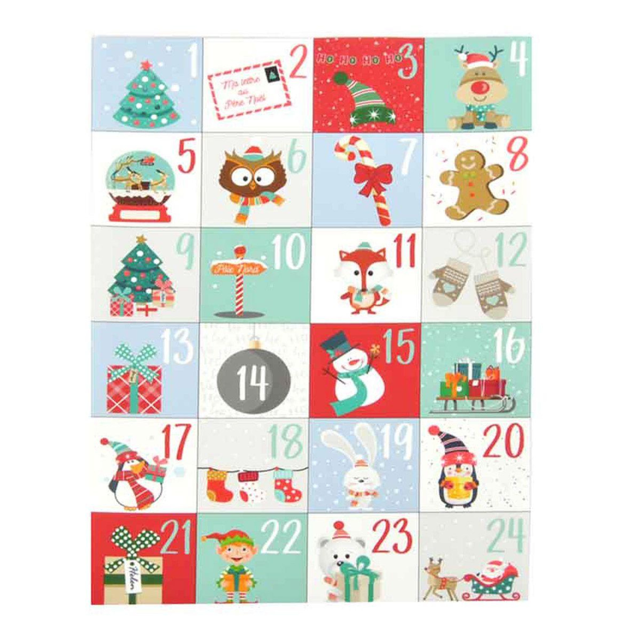 ARTDESIGN Stickers de noël  calendrier de l'avent  multicolore