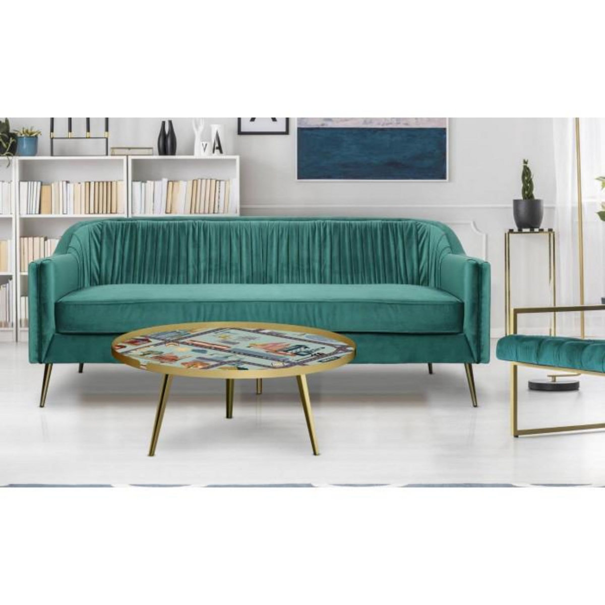 Paris Prix Table Basse à Rebord 1 Cover  City  90cm Or