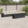 Voir la diapositive 1 : VIDAXL Salon de jardin 10 pcs avec coussins noir resine tressee