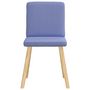 Voir la diapositive 4 : VIDAXL Chaises a manger lot de 4 bleu jean tissu