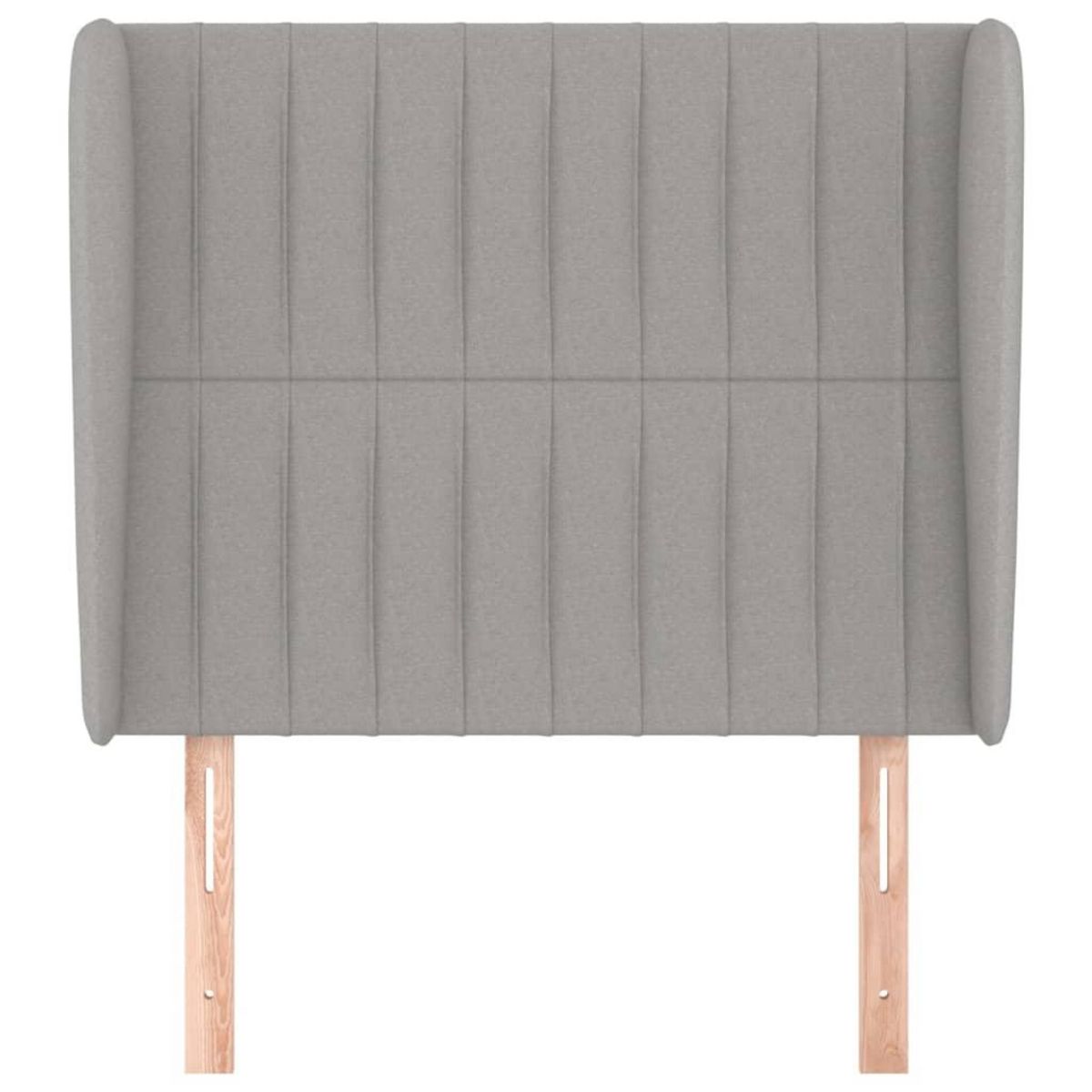 VIDAXL Tete de lit avec oreilles Gris clair 83x23x118/128 cm Tissu