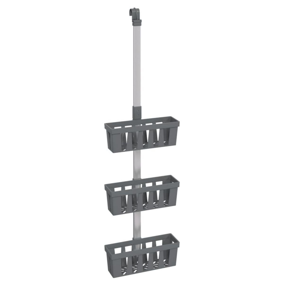 VIDAXL Etagere de douche suspendue 30x15x(67-105) cm aluminium