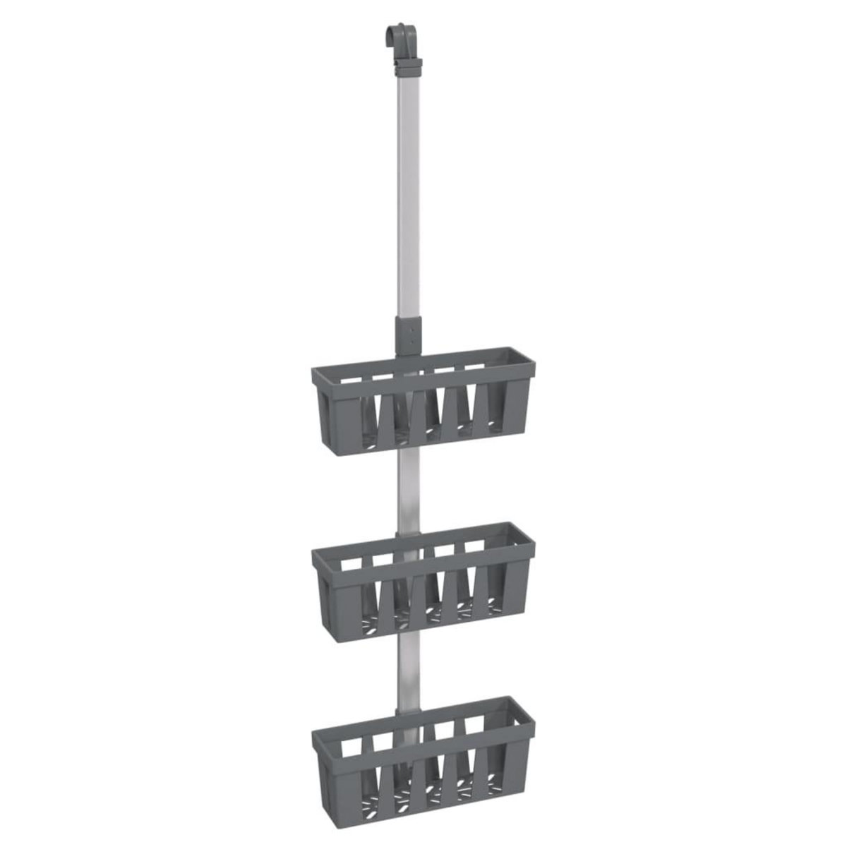 VIDAXL Etagere de douche suspendue 30x15x(67-105) cm aluminium
