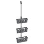 Voir la diapositive 2 : VIDAXL Etagere de douche suspendue 30x15x(67-105) cm aluminium