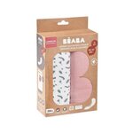 BEABA BEABA, Boite 2 LANGES 120cm -  Vieux Rose / Campagne Florale