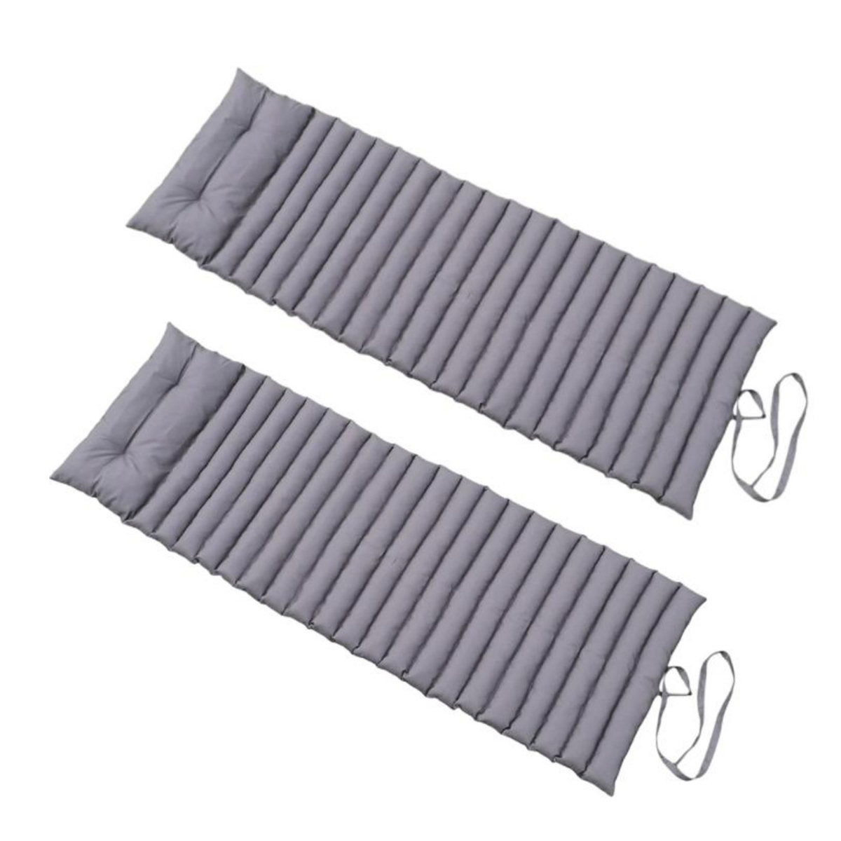 RED DECO Lot de 2 matelas bain de soleil 180cm gris anthracite - 2x sormiou gris anthracite