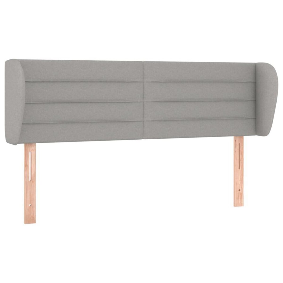 VIDAXL Tete de lit avec oreilles Gris clair 147x23x78/88 cm Tissu