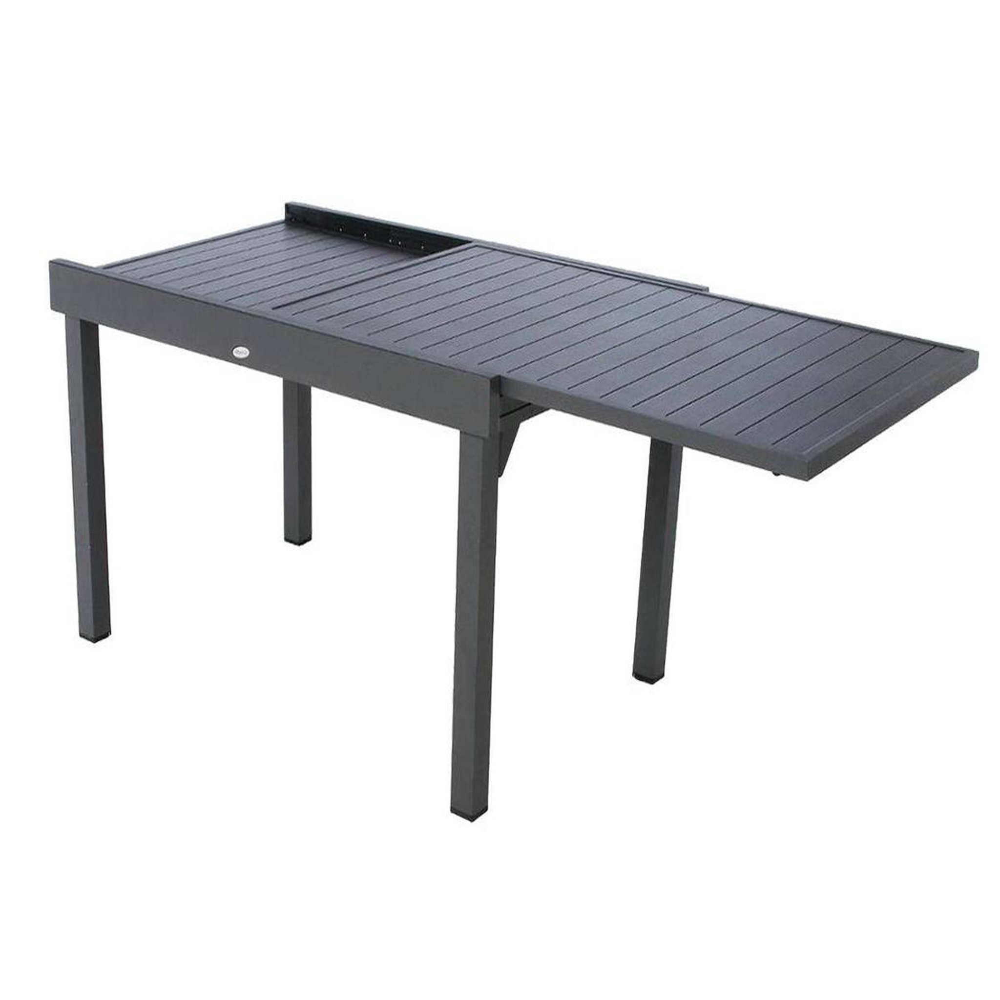 Voir la diapositive 4 : HESPERIDE Table extensible rectangulaire alu piazza 6/10 places graphite - hespéride