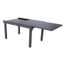 Voir la diapositive 4 : HESPERIDE Table extensible rectangulaire alu Piazza 6/10 places Graphite - Hespéride