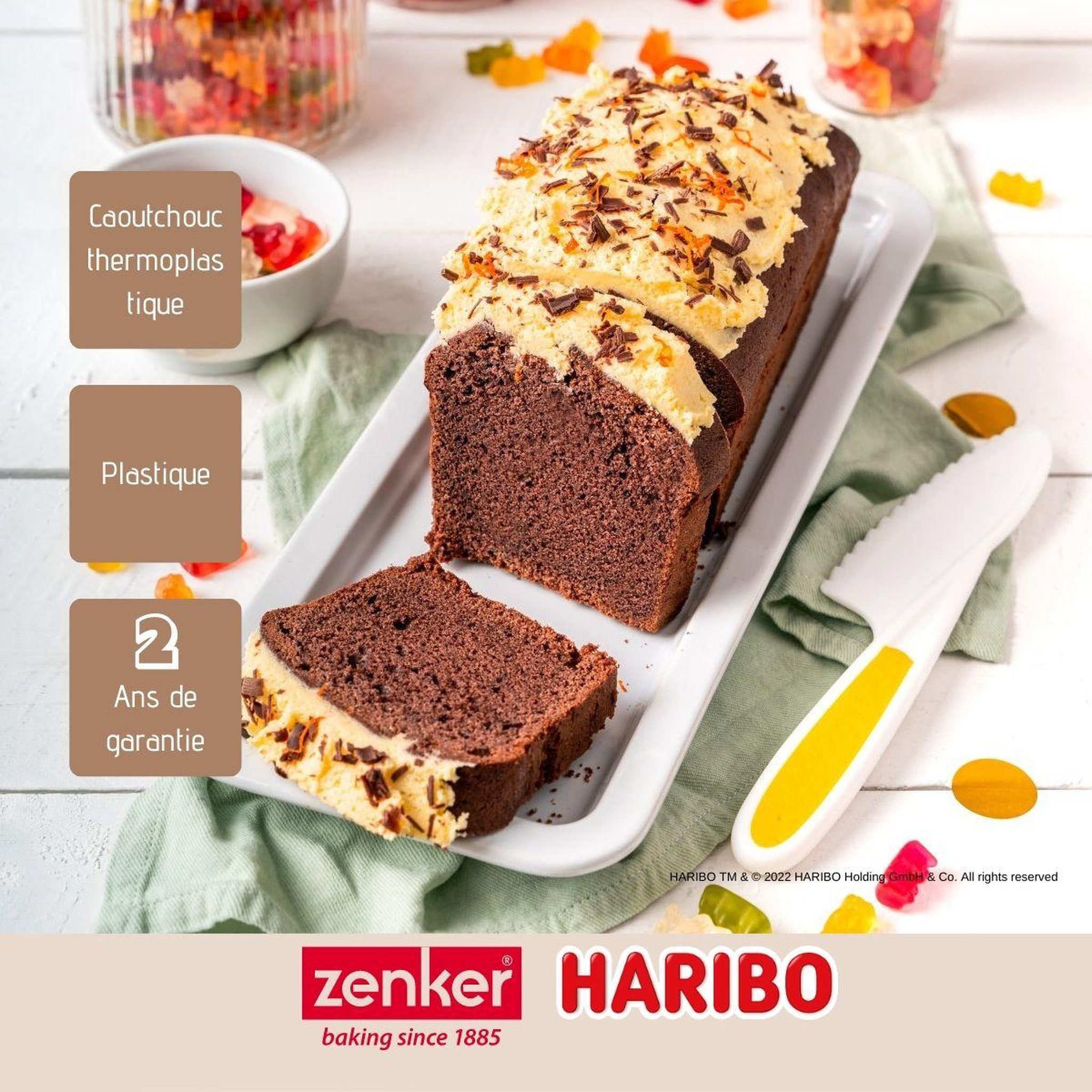 Voir la diapositive 4 : ZENKER Couteau de cuisine pour enfant en plastique 22,2 cm Zenker Haribo
