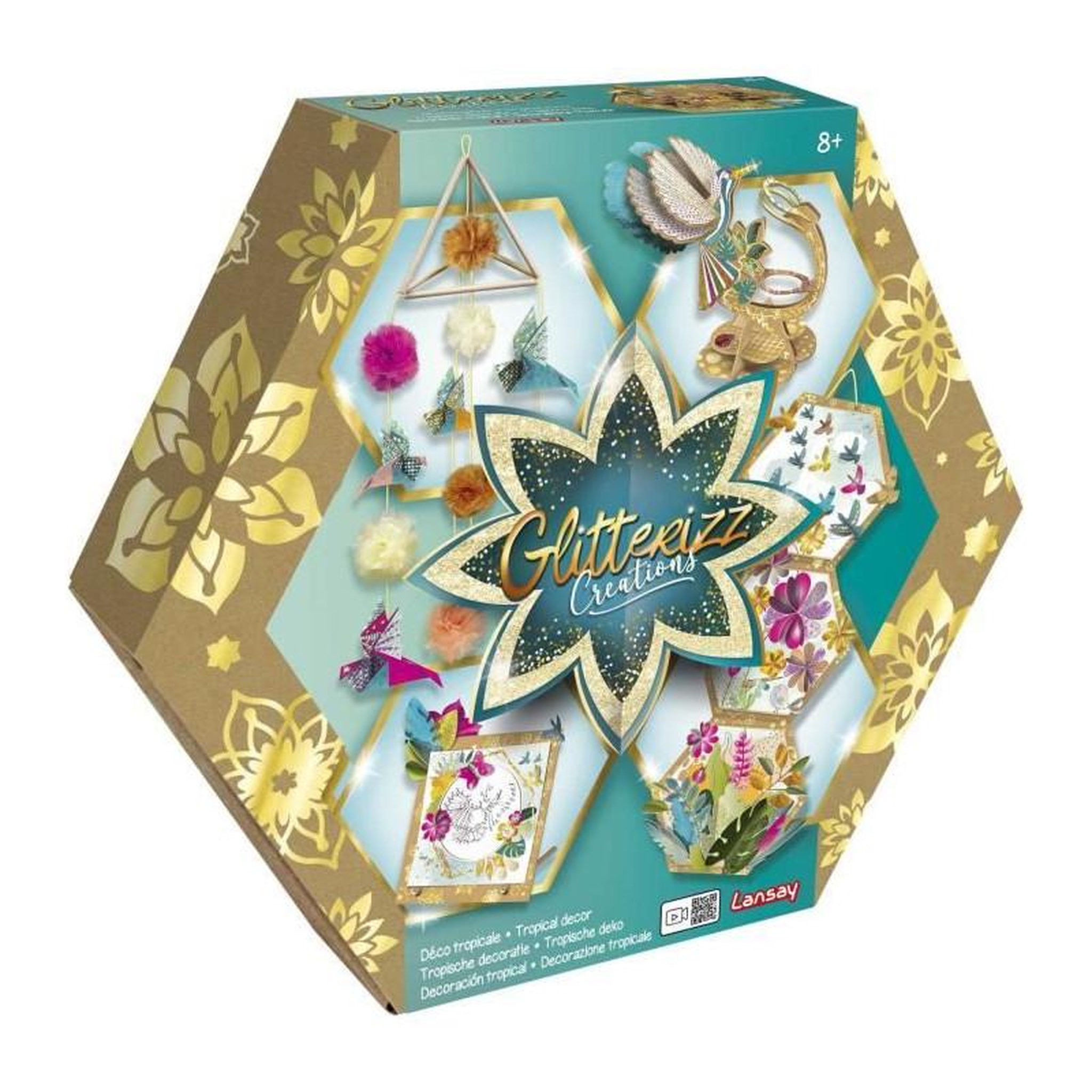 Voir la diapositive 1 : LANSAY Glitterizz - Déco Tropicale - Activités Artistiques - Travaux Manuels - Des 8 ans - Lansay