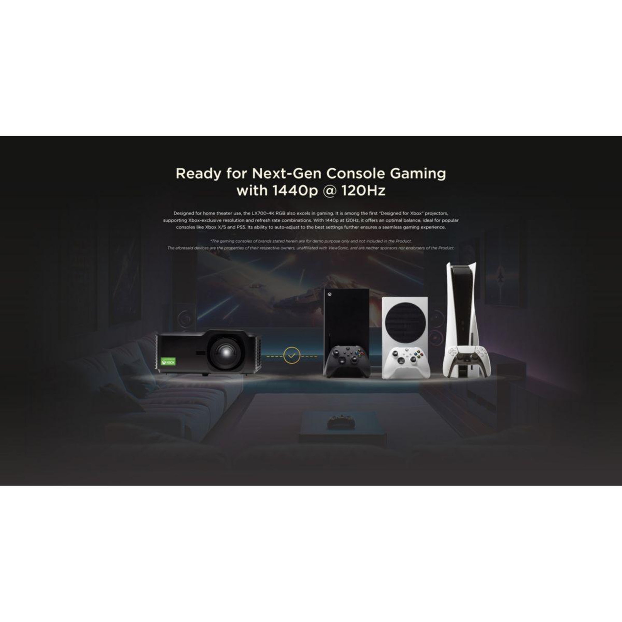 Voir la diapositive 5 : Viewsonic Vidéoprojecteur home cinéma LX700-4KB RGB