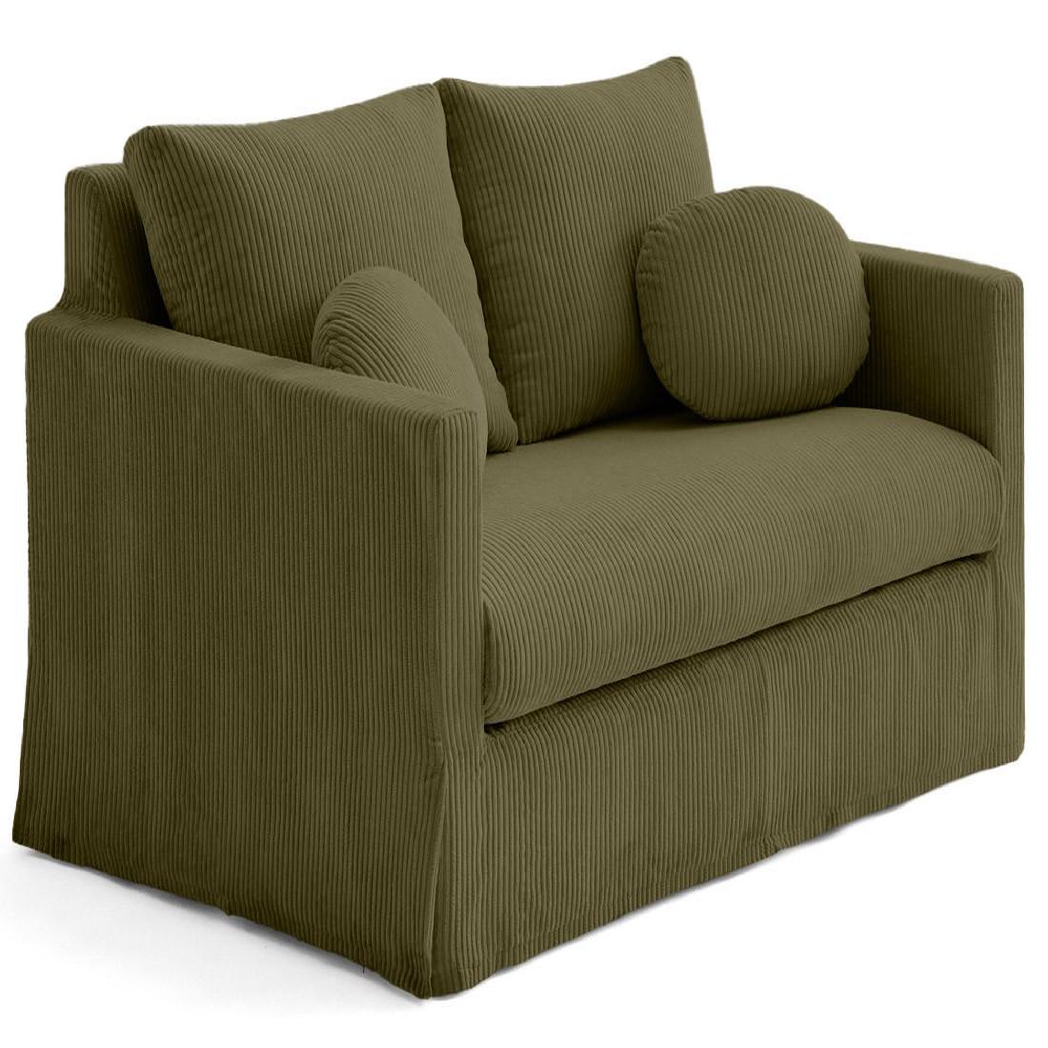 Voir la diapositive 3 : LISA DESIGN Serena - canapé droit déhoussable 2 places en velours côtelé