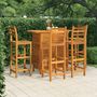 Voir la diapositive 1 : VIDAXL Ensemble de bar de jardin 5 pcs Bois d'acacia solide