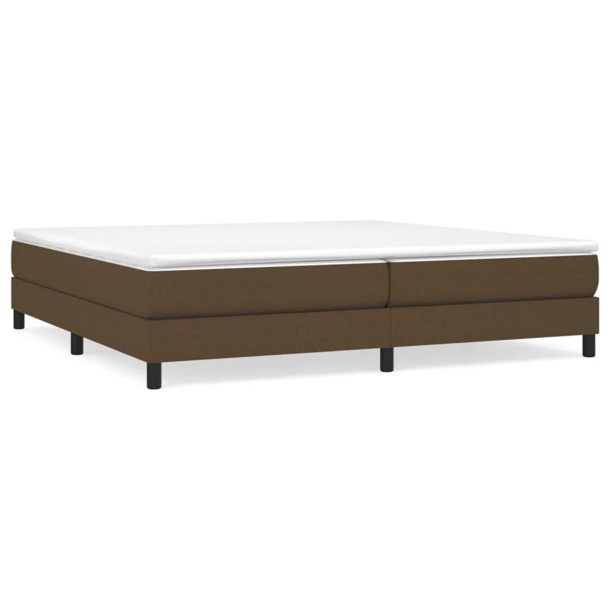 VIDAXL Sommier a lattes de lit avec matelas Marron fonce 200x200 cm