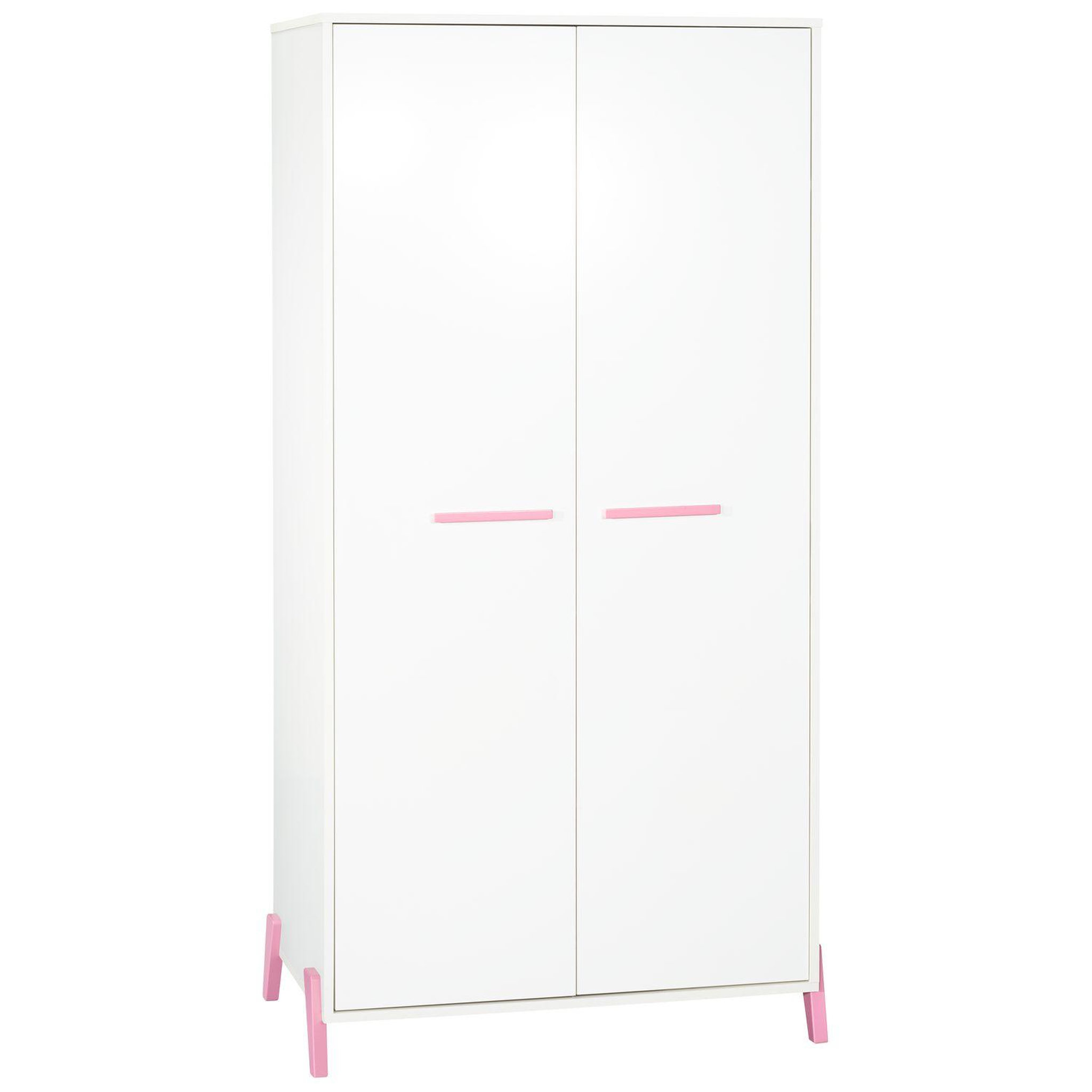 Voir la diapositive 1 : BABY PRICE Armoire bébé 2 portes JOY, coloris rose