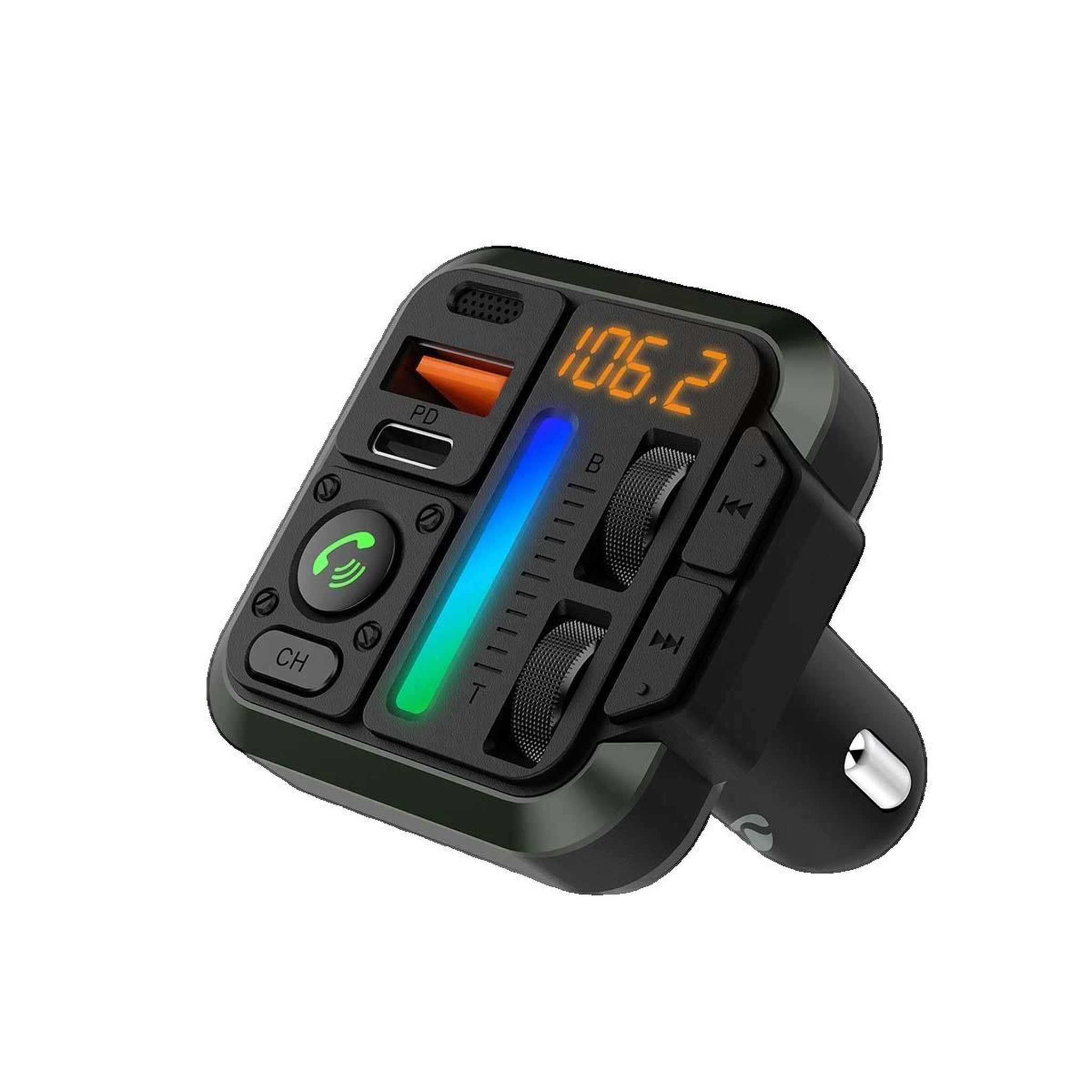 NEDIS Transmetteur FM audio Nedis CATR2024BK Bluetooth 5.3 avec 2 ports USB
