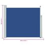 Voir la diapositive 6 : VIDAXL Auvent lateral retractable de patio 100x300 cm Bleu