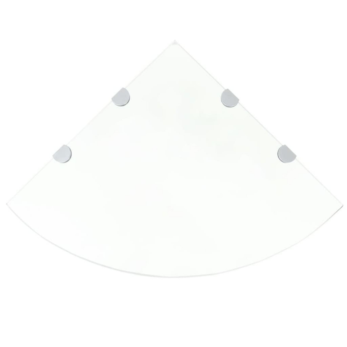 VIDAXL Etagere de coin et supports chromes Verre transparent 45x45 cm