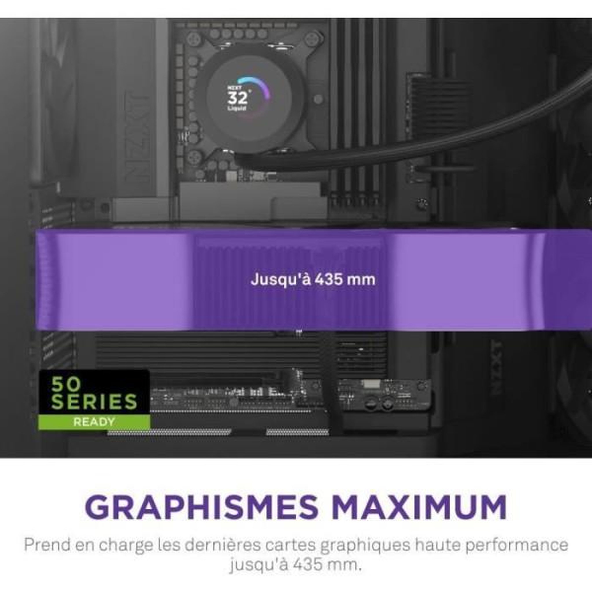 Voir la diapositive 4 : NZXT Boitier moyen-tour double chambre - nzxt - cm-h92fb-01 - h9 flow - noir