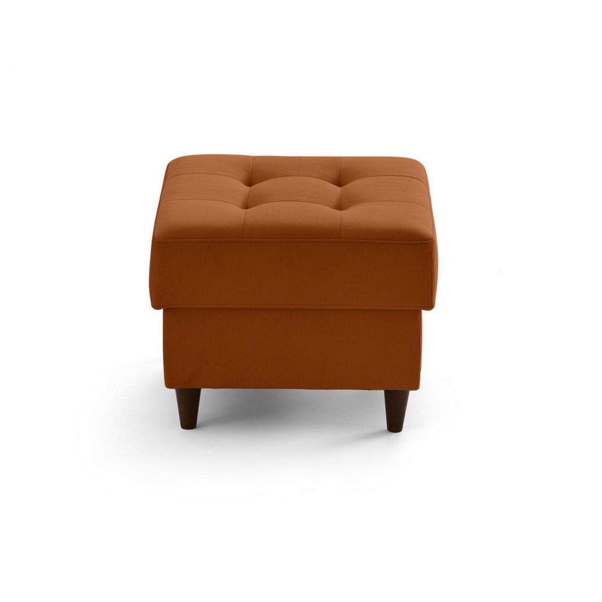 LISA DESIGN Anna - pouf en velours - pieds en bois