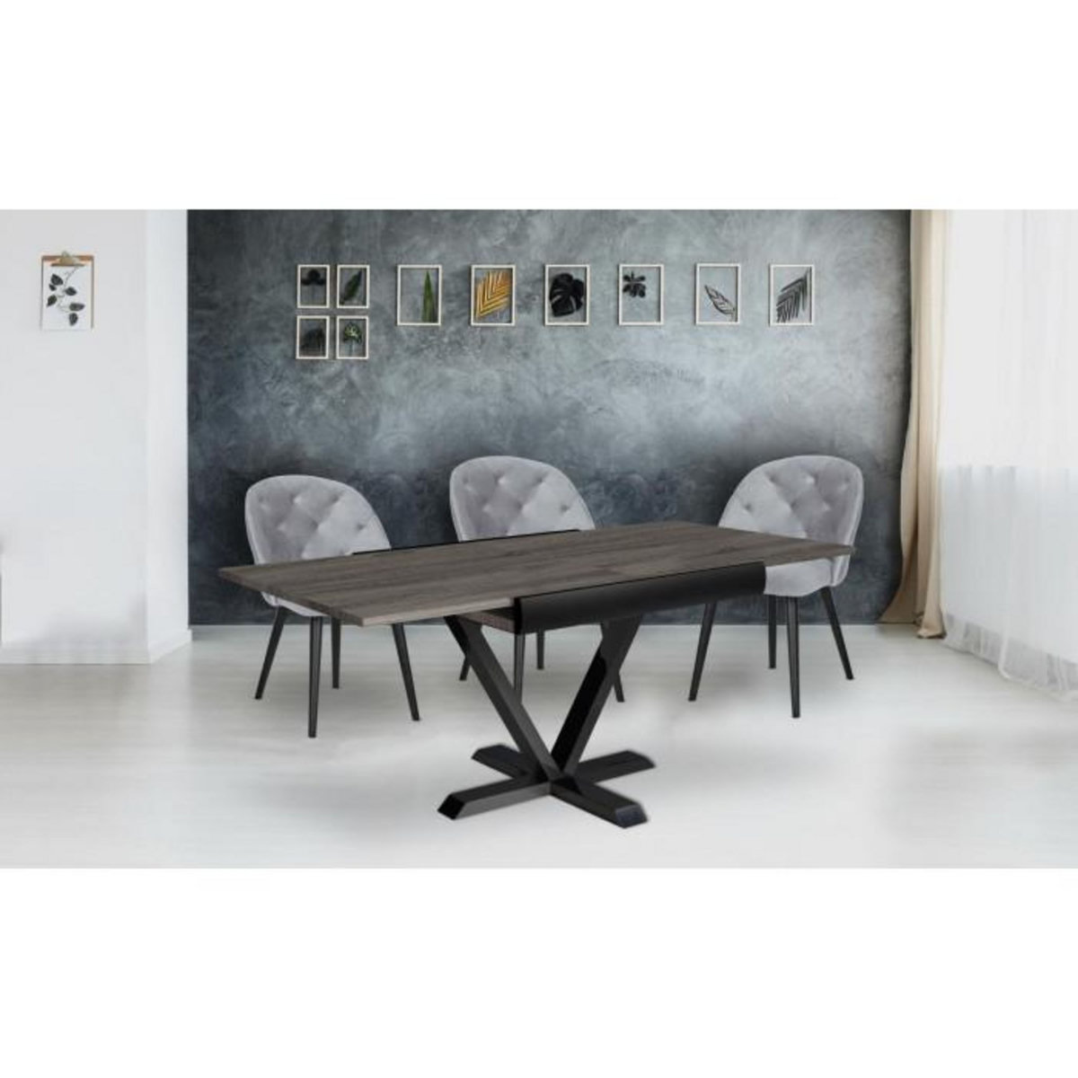 Paris Prix Table à Manger Extensible  Shoreditch  90-180cm Marron