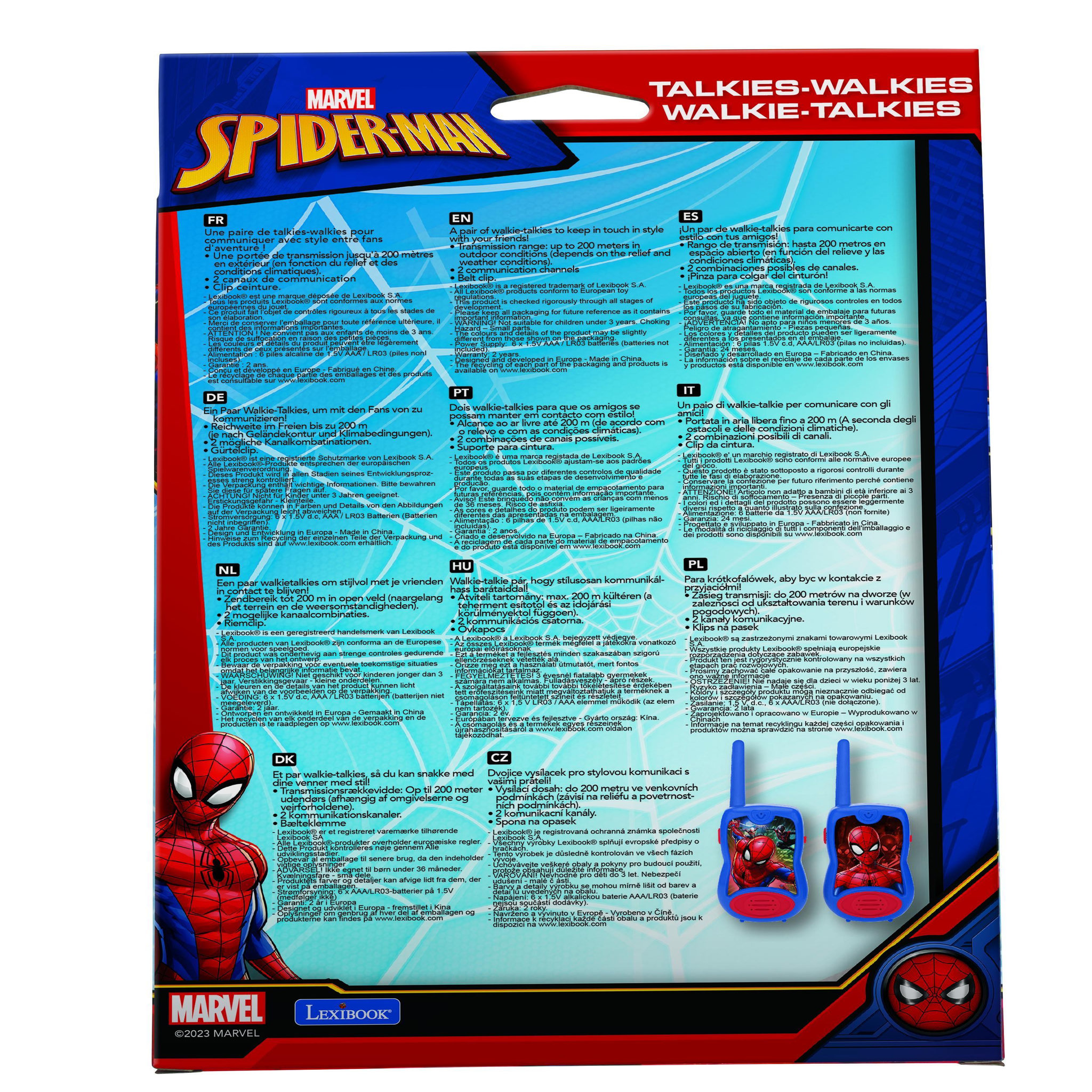 Voir la diapositive 5 : Lexibook Talkie-Walkies SpiderMan portée 200m